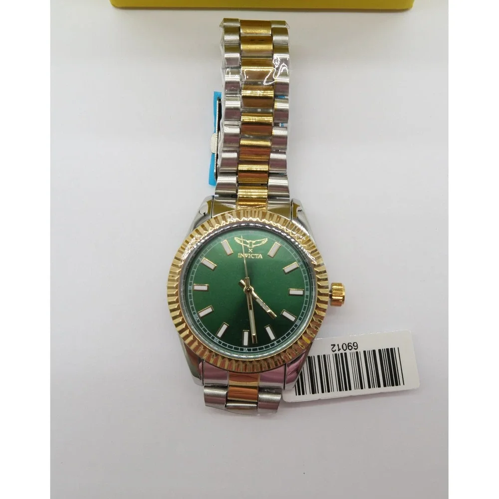 Invicta Specialty I Mens Watch 40mm Green Dial Two Tone Gold Steel 69012  New